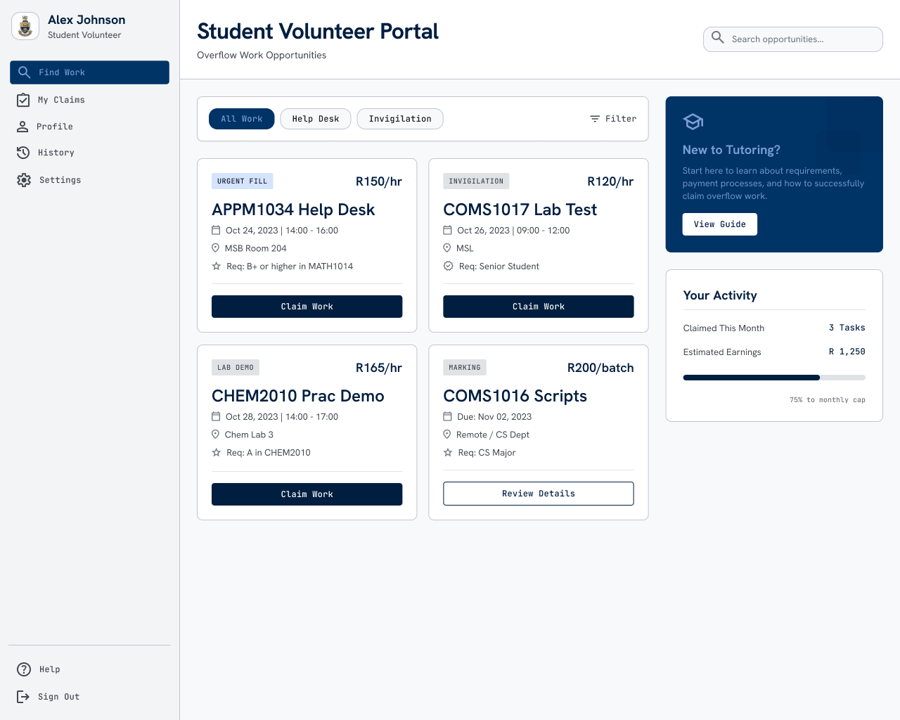 Tutor Allocation UI